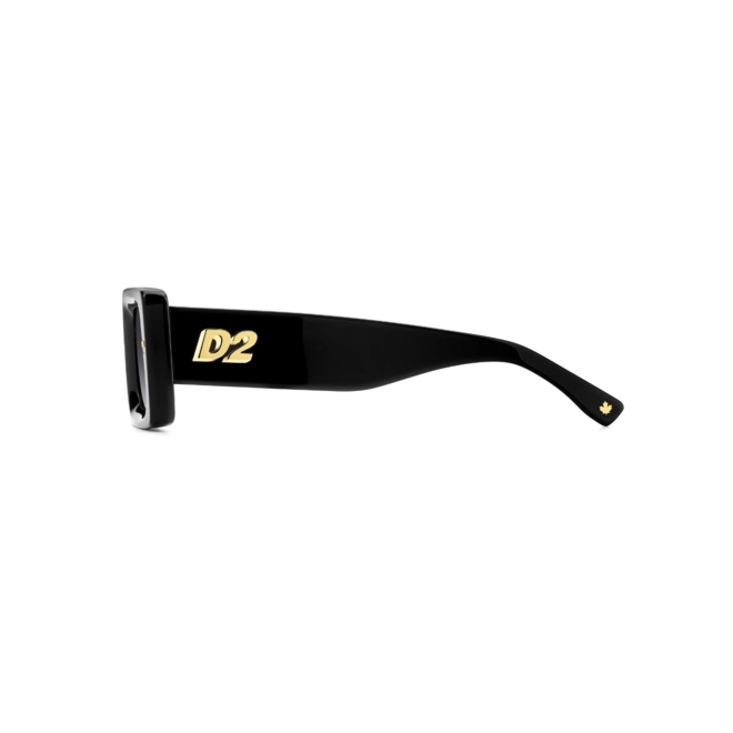 Óculos de Sol Dsquared2 D2 0142/S 807 529O Acetato Preto com lentes na cor Cinza Degradê 4