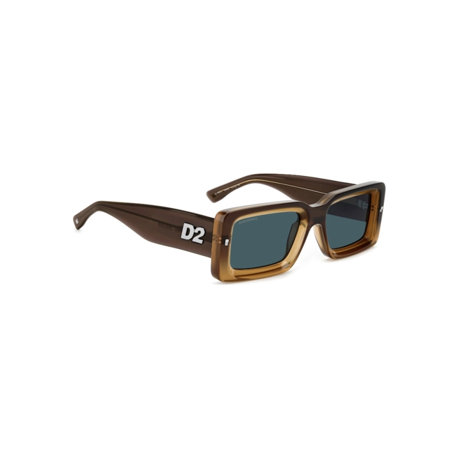 Óculos de Sol Dsquared2 D2 0142/S 9EN 52KU Acetato Marrom com lentes na cor Azul 3
