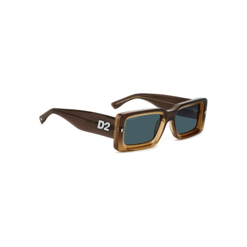 Óculos de Sol Dsquared2 D2 0142/S 9EN 52KU Acetato Marrom com lentes na cor Azul
