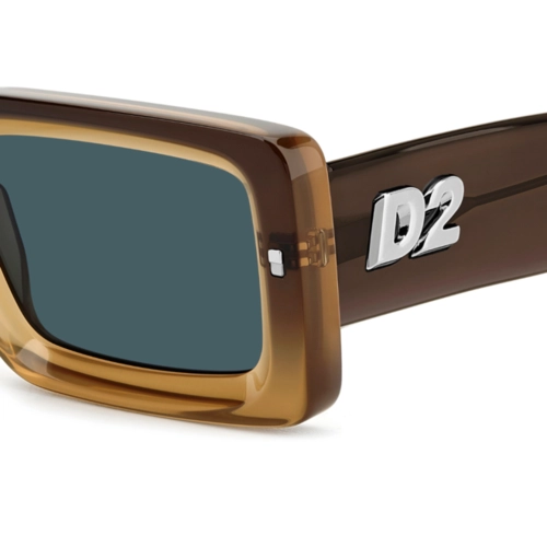 Óculos de Sol Dsquared2 D2 0142/S 9EN 52KU Acetato Marrom com lentes na cor Azul
