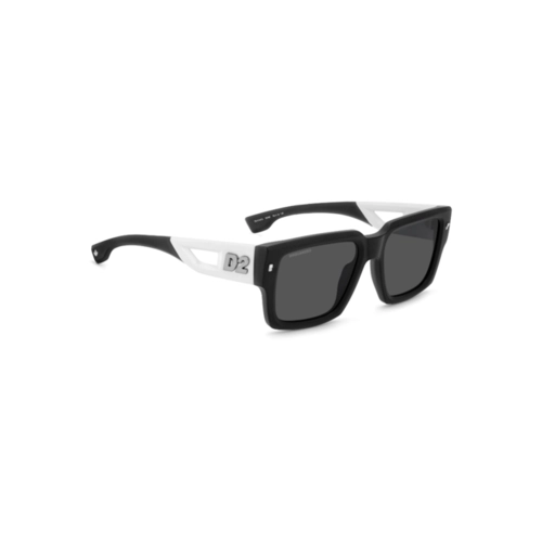 Óculos de Sol Dsquared2 D2 0143/S 003 53IR Acetato Preto e Branco com lentes na cor Cinza