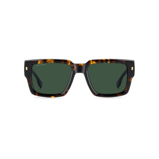 Óculos de Sol Dsquared2 D2 0143/S 086 53QT Acetato Marrom Mesclado e Preto com lentes na cor Verde 2