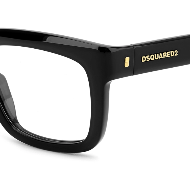 Óculos de Grau Dsquared2 D2 0144 807 5322 Acetato Preto 4