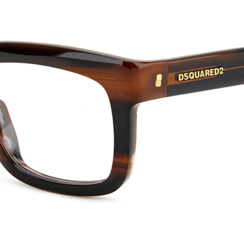 Óculos de Grau Dsquared2 D2 0144 EX4 5322 Acetato Marrom Mesclado