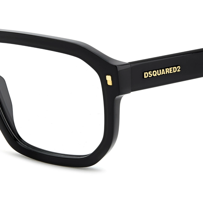 Óculos de Grau Dsquared2 D2 0146 807 5618 Acetato Preto 4