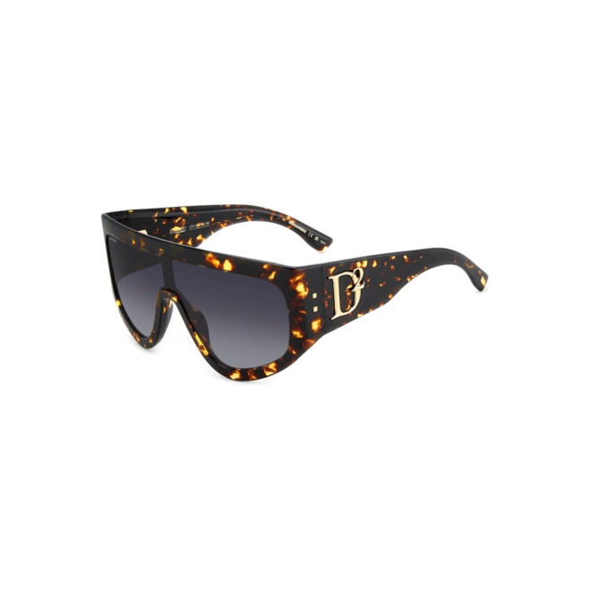Óculos de Sol Dsquared2 D2 0149/S 086 999O Acetato Marrom Mesclado com lentes na cor Cinza Degradê 1