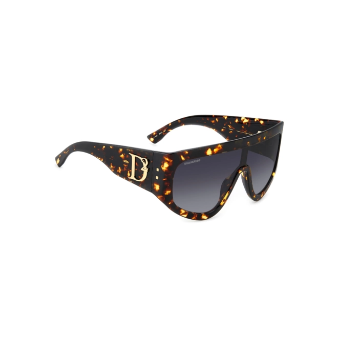 Óculos de Sol Dsquared2 D2 0149/S 086 999O Acetato Marrom Mesclado com lentes na cor Cinza Degradê 3