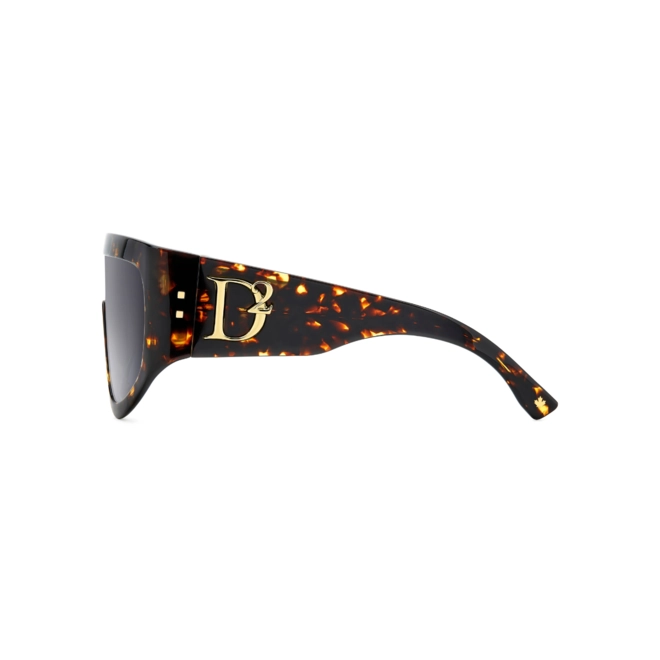 Óculos de Sol Dsquared2 D2 0149/S 086 999O Acetato Marrom Mesclado com lentes na cor Cinza Degradê 4