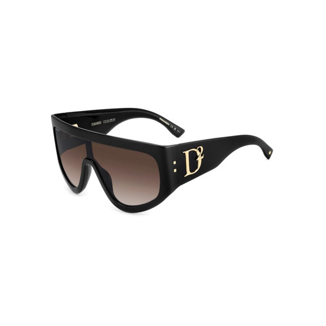 Óculos de Sol Dsquared2 D2 0149/S 807 99HA Acetato Preto com lentes na cor Marrom Mesclado 1