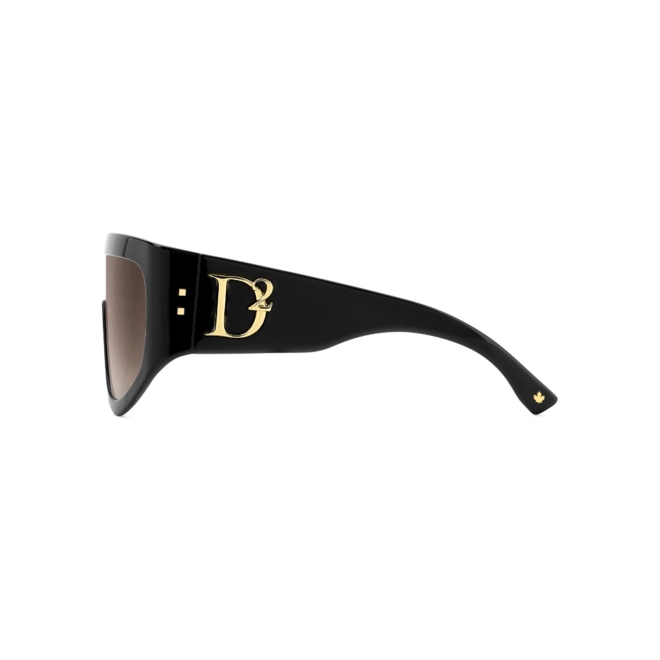 Óculos de Sol Dsquared2 D2 0149/S 807 99HA Acetato Preto com lentes na cor Marrom Mesclado 4