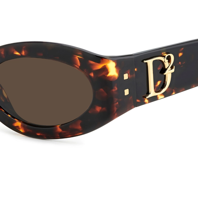 Óculos de Sol Dsquared2 D2 0150/G/S 086 5470 Acetato Marrom Mesclado com lentes na cor Marrom 4