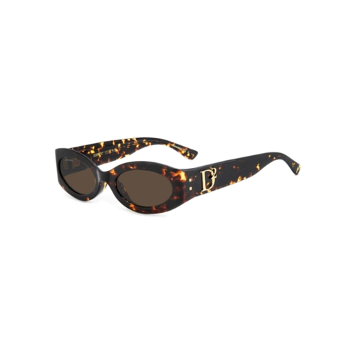 Óculos de Sol Dsquared2 D2 0150/G/S 086 5470 Acetato Marrom Mesclado com lentes na cor Marrom