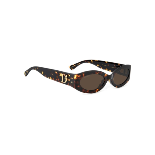 Óculos de Sol Dsquared2 D2 0150/G/S 086 5470 Acetato Marrom Mesclado com lentes na cor Marrom