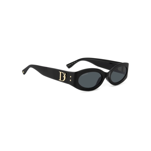 Óculos de Sol Dsquared2 D2 0150/G/S 807 54IR Acetato Preto com lentes na cor Cinza