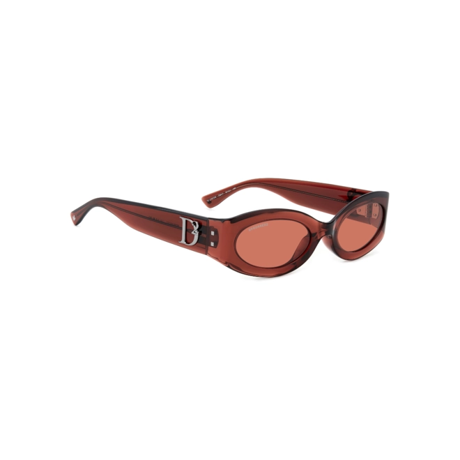 Óculos de Sol Dsquared2 D2 0150/G/S C9A 54U1 Acetato Vermelho com lentes na cor Rosa 3
