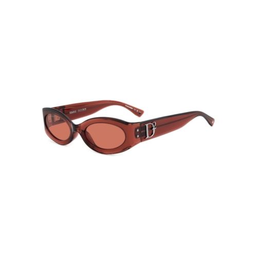 Óculos de Sol Dsquared2 D2 0150/G/S C9A 54U1 Acetato Vermelho com lentes na cor Rosa