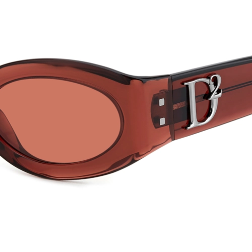 Óculos de Sol Dsquared2 D2 0150/G/S C9A 54U1 Acetato Vermelho com lentes na cor Rosa