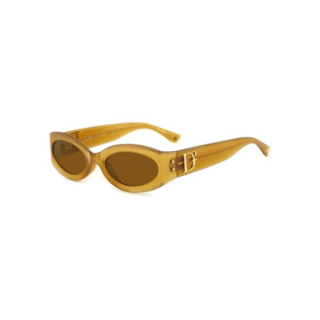Óculos de Sol Dsquared2 D2 0150/G/S FMP 5470 Acetato Amarelo com lentes na cor Marrom 1
