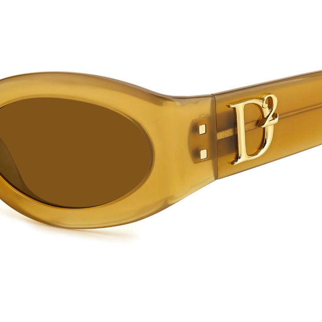 Óculos de Sol Dsquared2 D2 0150/G/S FMP 5470 Acetato Amarelo com lentes na cor Marrom 4