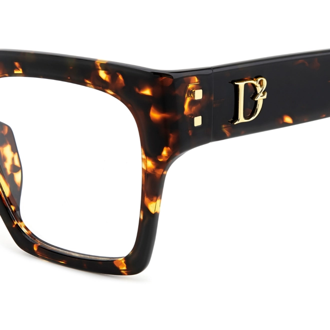 Óculos de Grau Dsquared2 D2 0151/G 086 5419 Acetato Marrom Mesclado 4