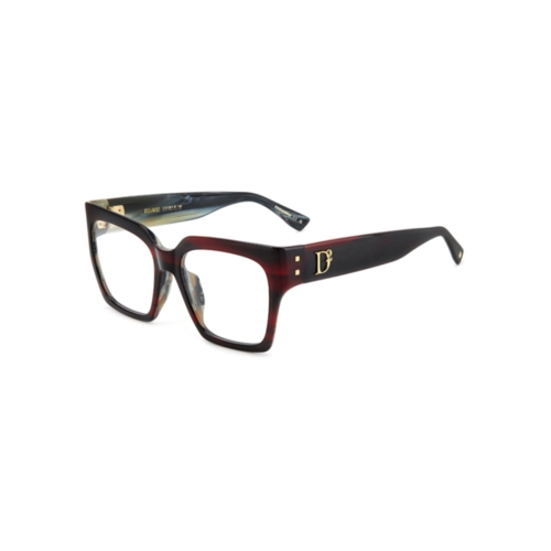 Óculos de Grau Dsquared2 D2 0151/G K4G 5419 Acetato Vermelho Mesclado