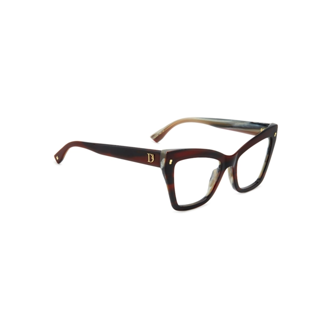 Óculos de Grau Dsquared2 D2 0152 K4G 5419 Acetato Vermelho Mesclado 3
