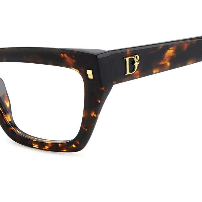 Óculos de Grau Dsquared2 D2 0153 086 5220 Acetato Marrom Mesclado 4