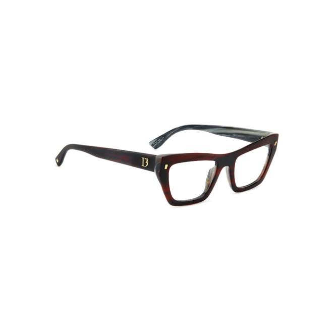 Óculos de Grau Dsquared2 D2 0153 K4G 5220 Acetato Vermelho Mesclado 3