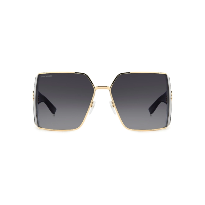 Óculos de Sol Dsquared2 D2 0154/S 000 739O Metal e Acetato Preto e Dourado com lentes na cor Cinza Degradê 2