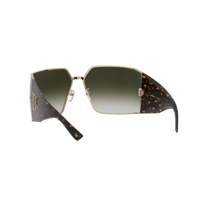 Óculos de Sol Dsquared2 D2 0154/S J5G 739K Metal e Acetato Marrom Mesclado e Dourado com lentes na cor Verde Degradê 5
