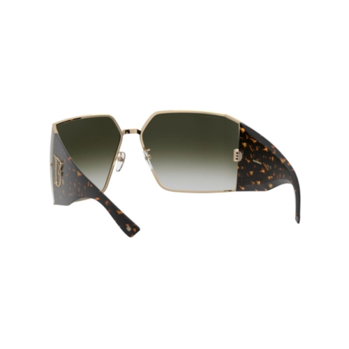Óculos de Sol Dsquared2 D2 0154/S J5G 739K Metal e Acetato Marrom Mesclado e Dourado com lentes na cor Verde Degradê