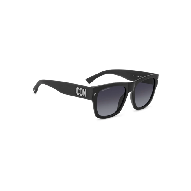 Óculos de Sol Dsquared2 ICON 0004/S P5I 559O Acetato Preto com lentes na cor Cinza Degradê 3