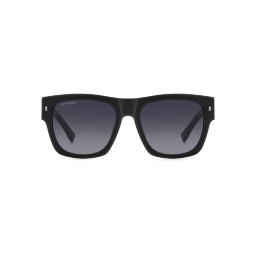 Óculos de Sol Dsquared2 ICON 0004/S P5I 559O Acetato Preto com lentes na cor Cinza Degradê