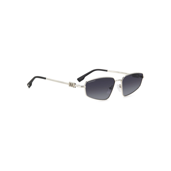 Óculos de Sol Dsquared2 ICON 0015/S 010 609O Metal Prateado com lentes na cor Cinza Degradê 3