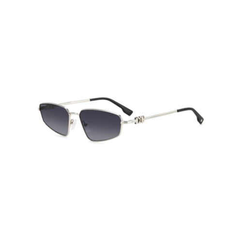 Óculos de Sol Dsquared2 ICON 0015/S 010 609O Metal Prateado com lentes na cor Cinza Degradê