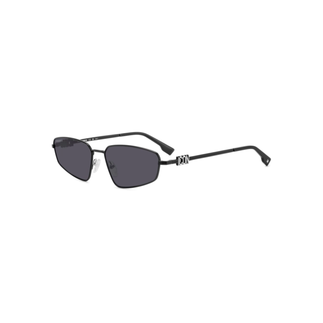 Óculos de Sol Dsquared2 ICON 0015/S 807 60IR Metal Preto com lentes na cor Cinza 1
