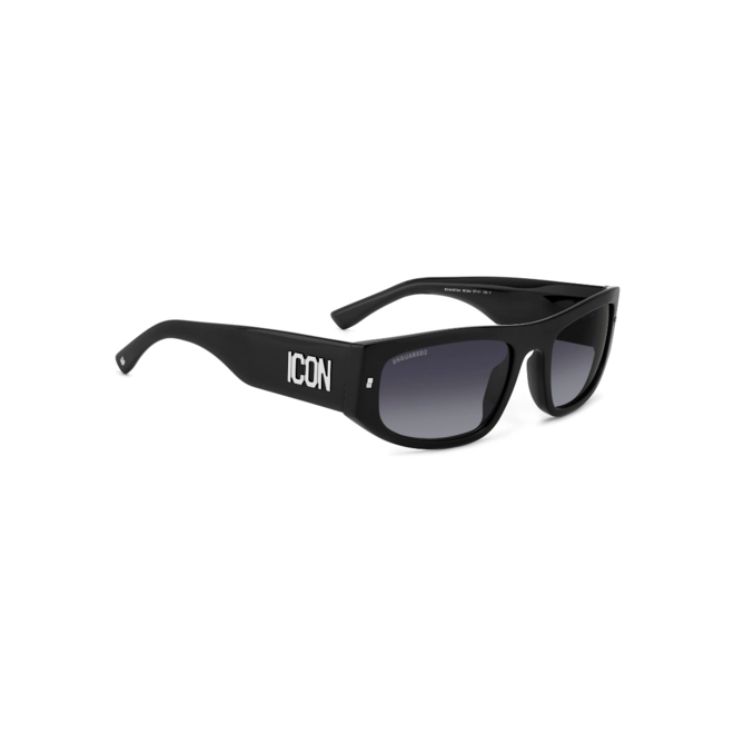 Óculos de Sol Dsquared2 ICON 0016/S 807 579O Acetato Preto com lentes na cor Cinza Degradê 3