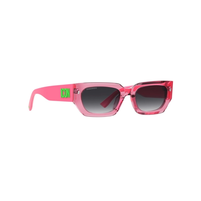Óculos de Sol Dsquared2 ICON 0017/S 67T539O Acetato Rosa com lentes na cor Cinza Degradê 3