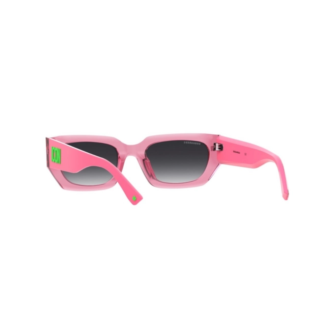 Óculos de Sol Dsquared2 ICON 0017/S 67T539O Acetato Rosa com lentes na cor Cinza Degradê 5