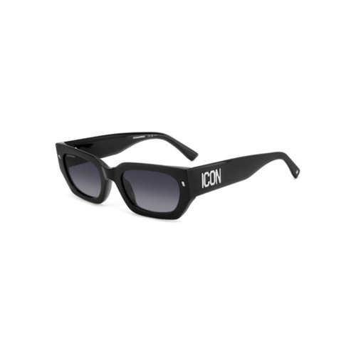Óculos de Sol Dsquared2 ICON 0017/S 807 539O Acetato Preto com lentes na cor Cinza Degradê