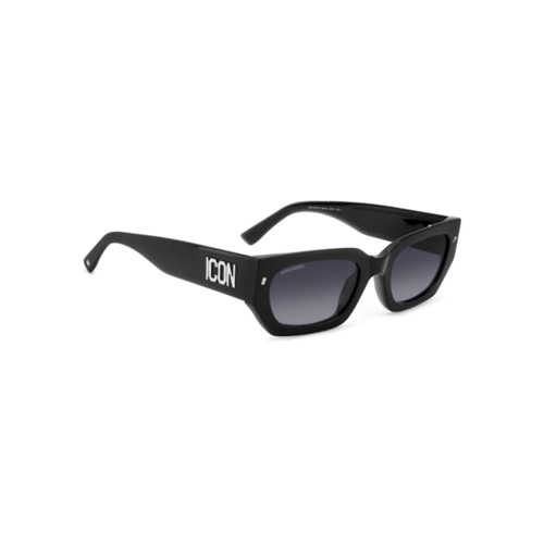Óculos de Sol Dsquared2 ICON 0017/S 807 539O Acetato Preto com lentes na cor Cinza Degradê
