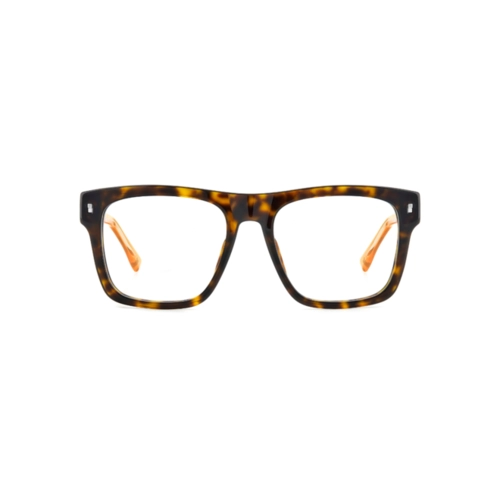 Óculos de Grau Dsquared2 ICON 0018 L9G 5418 Acetato Marrom Mesclado e Laranja