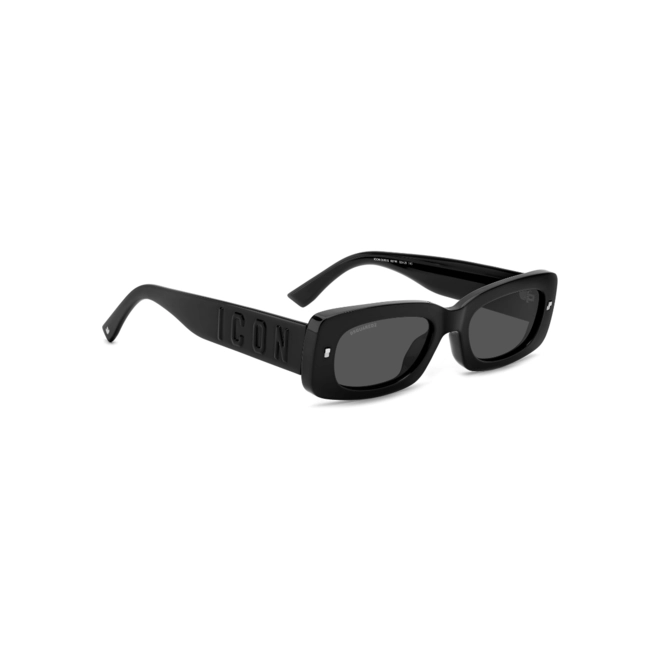 Óculos de Sol Dsquared2 ICON 0020/S 807 52IR Acetato Preto com lentes na cor Cinza 3