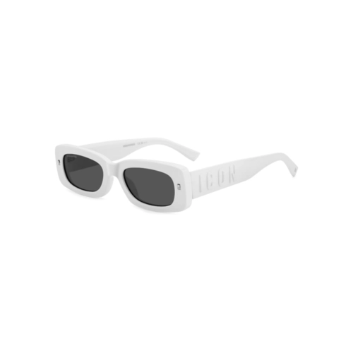 Óculos de Sol Dsquared2 ICON 0020/S VK6 52IR Acetato Branco com lentes na cor Cinza