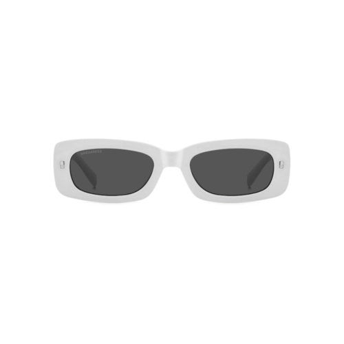 Óculos de Sol Dsquared2 ICON 0020/S VK6 52IR Acetato Branco com lentes na cor Cinza