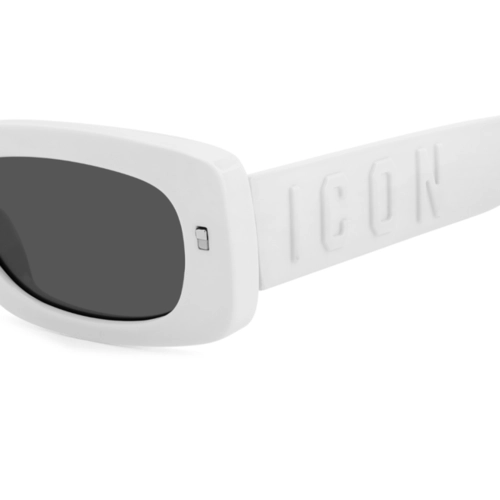 Óculos de Sol Dsquared2 ICON 0020/S VK6 52IR Acetato Branco com lentes na cor Cinza