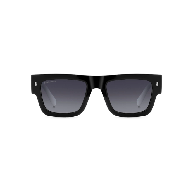 Óculos de Sol Dsquared2 ICON 0021/S 807 529O Acetato Preto e Branco com lentes na cor Cinza Degradê 2