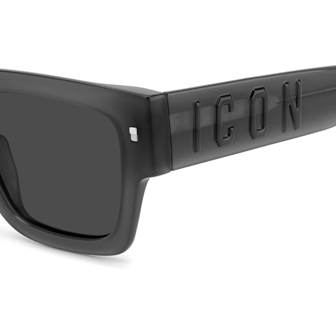 Óculos de Sol Dsquered2 ICON 0021/S KB7 52IR Acetato Cinza com lentes na cor Cinza 4