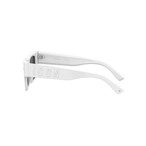 Óculos de Sol Dsquared2 ICON 0021/S VK6 52IR Acetato Branco com lentes na cor Cinza