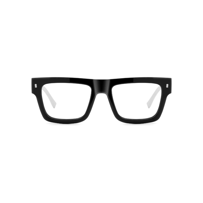 Óculos de Grau Dsquared2 ICON 0023 807 5319 Acetato Preto e Branco 2